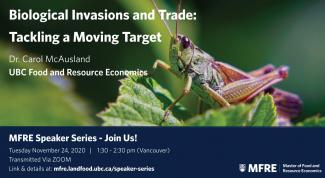biological invasions and trade poster UBC speaker series
