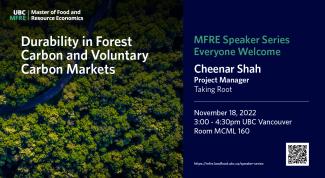 Durability Carbon Capture Markets Forest UBC MFRE speaker poster